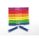 Glorex Wäscheklammern Holz 72mm 24 Stück bunt