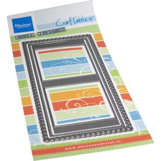 Stanzschablone Rechteck mit Verzierungen