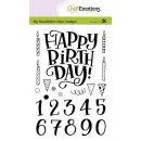 Clear Stamp Happy Birthday mit Zahlen