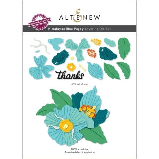 Altenew Craft-A-Flower: Himalayan Blue Poppy Layering Die Set