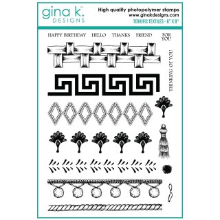 Gina K. Designs Stamp- Terrific Textiles