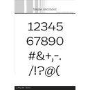 Stanzschablonen Zahlen und Zeichen