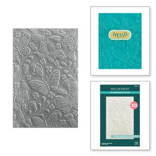Spellbinders Beautiful Butterflies 3D Embossing Folder from the Stylish Ovals Collection
