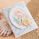Spellbinders Seahorse Floral Glimmer Hot Foil Plate & Die Set from the Seahorse Kisses Collection by Dawn Woleslagle