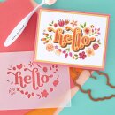 Spellbinders Floral Hello Stencil and Die Set from the...