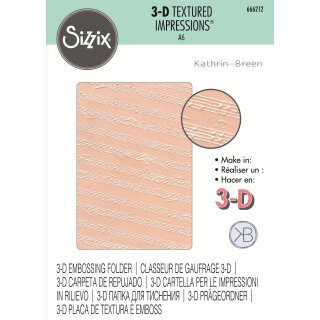 Sizzix 3-D Textured Impressions Embossing Folder - Musical Notes by Kath Breen