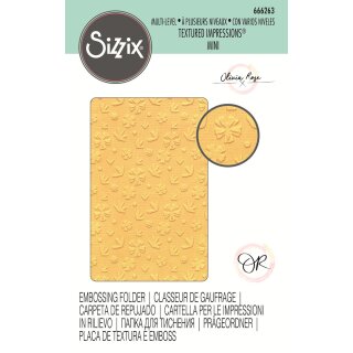 Sizzix Multi-Level Textured Impressions Mini Embossing Folder - Scattered Florals by Olivia Rose