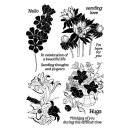 Simon Hurley create. Photopolymer Stamp Inked Blooms