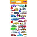 Sticker Fahrzeuge und Verkehrszeichen irisierend
