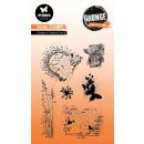 Clear Stamps - Flowers and Butterflies Grunge Stamps