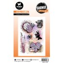 Clear Stamps - Flowers and Butterflies Grunge Stamps