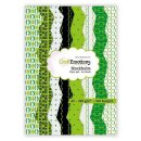 Papier A5 Grün mit Mustern 24 Bogen a 8 Designs