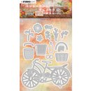 Sunflower Kisses Cutting Dies & Stamp Flower Bicycle