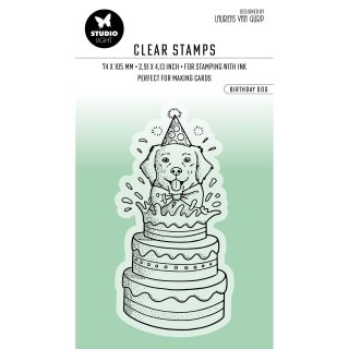 Studio Light • Essentials Clear Stamp Birthday Dog 96x45mm