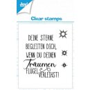 Clear-Stamp Sterne & Text 4-Teile