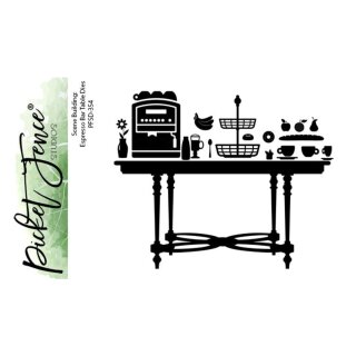 Stanzschablone Espresso Bar mit Zubehör 21 Teile