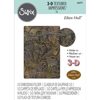 Sizzix 3-D Textured Impressions Embossing Folder Keys by Eileen Hull