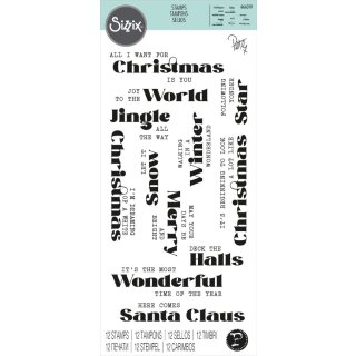 Sizzix Clear Stamps Set 12PK Seasonal Vibes #2 by Pete Hughes