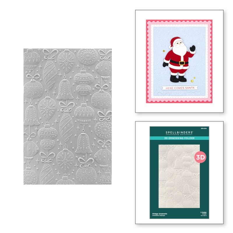 Spellbinders VINTAGE ORNAMENTS 3D EMBOSSING FOLDER FROM THE CLASSIC C
