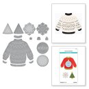 Spellbinders STITCHED CHRISTMAS SWEATER ETCHED DIES FROM...