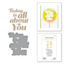Spellbinders Glimmering All About You Hot Foil Plate & Die Set