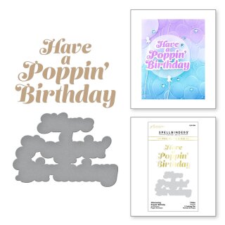 Spellbinders Glimmering Poppin Birthday Hot Foil Plate & Die Set