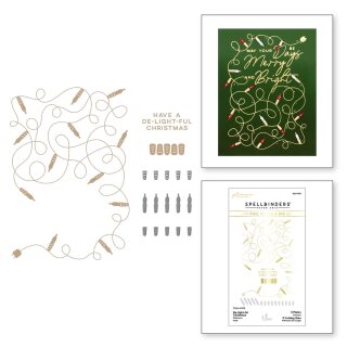 Spellbinders De-light-ful Christmas Glimmer Hot Foil Plate & Die Set