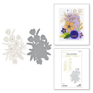 Spellbinders Glimmer Bouquet Hot Foil Plate & Die Set