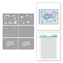 Spellbinders CHRISTMAS FLORALS STENCIL FROM CLASSIC...