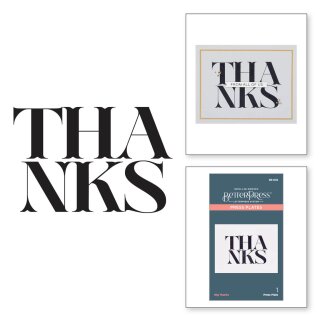 Spellbinders Thanks Press Plate