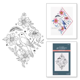 Spellbinders Diamond Aviary Press Plate