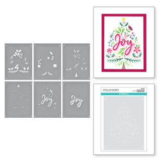 Spellbinders LLayered Joy Tree Stencils Schablone