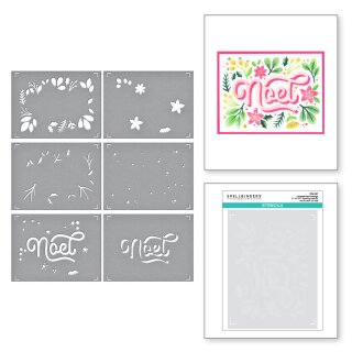 Spellbinders Layered Noel Foliage Stencils