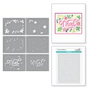 Spellbinders Layered Noel Foliage Stencils