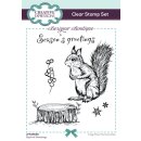 Designer Boutique Clear Stamp A6 Squirrel Greetings