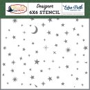 Magical Night Sky Stencil  15x15 cm