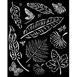 Sunflower Art Thick Stencil 20x25cm Leaves