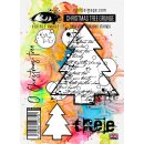 Clear-Stamp Grunge Christmas Tree Stamp Set
