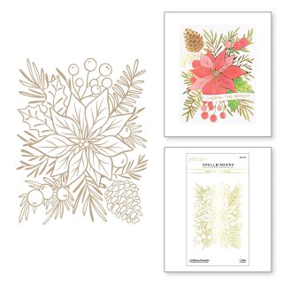 Spellbinders Full Bloom Poinsettia Hot Foil Plate