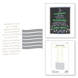 Spellbinders Comfort & Joy Sentiments Hot Foil Plate & Die Set