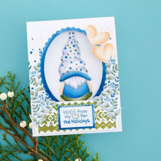 SpellbindersGnome Hugs Sentiments Clear Stamps