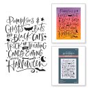 Spellbinders Pumpkins & Ghosts Background Press Plates