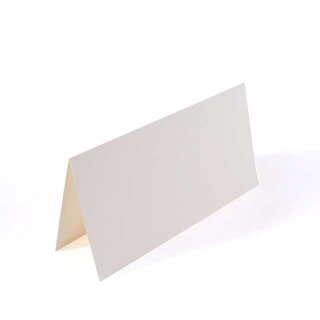 Faltkarten gefaltet 110x220mm zu 25 Stück Creme