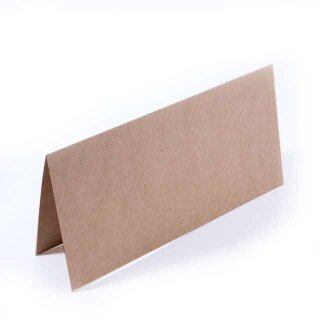 Faltkarten gefaltet 110x220mm zu 25 Stück Kraftbraun