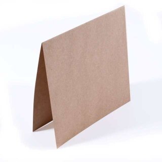 Faltkarten gefaltet 155x155mm zu 25 Stück Kraftbraun