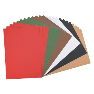 Cardstock smooth 216g, A4, 24 Bogen selbstklebend Weihnachten