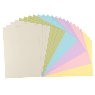 Cardstock smooth 216g, A4, 24 Bogen selbstklebend Pastell
