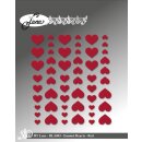 Enamel Hearts dunkelrot 54 Sticker