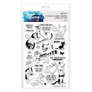 Simon Hurley Spellbinders Purrfect Cats Clear Stamps