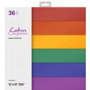 Crafters Companion Rainbow 12x12 Inch Pearl Paper Pad